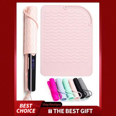 5件套硅胶隔热垫，直发器隔热垫，卷发棒隔热垫，造型工具垫套装，直发器和卷发器隔热垫，美发隔热垫，硅胶隔热工具垫，隔热垫，熨烫垫，家居用品