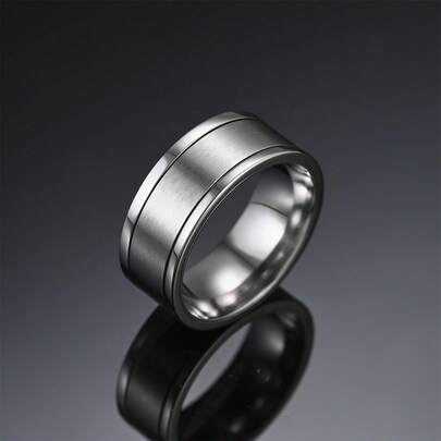 1pc Stainless Steel Rotatable Ring, Highly Playable, Fashionable, Casual Daily Wear, Birthday Gift, Party, Friend Gift, Anniversary, Engagement Ring, Suitable For Men And Women