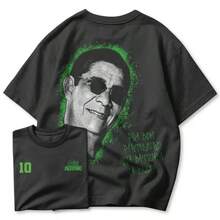 Men's Cotton T-Shirt  Legend Singer World Cup Line Football Luxury Children's Streetwear Plus Size Up To G5 226 - 黑色 - 查看 1
