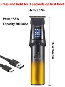 Kemei Máy cắt tóc điện KM-1958 lưỡi dao kiểu R dành cho thợ cắt tóc, lưỡi dao cảm giác mát lạnh, sạc không dây, thích hợp sử dụng tại nhà hoặc salon. - Nhiều màu - Xem 10