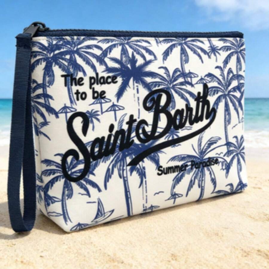 Integrated Makeup Travel Bag, Striped Portable Makeup Bag, Makeup Case, Handbag, Makeup Clutch, Waterproof Travel Bag, Zippered Travel Organizer, Makeup Case - 15 - Xem 1