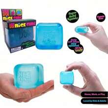 [Free Shiping]Multi-Purpose Fidget Squishy Cube: Anxiety Relief Stress Ball For Use In Classroom, Outdoor, And Corporate Environments, Desktop Decoration And Prize Solution - 藍色 - 查看 5
