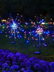 60/150/240/360 LED Solar Fireworks Light -8 Lighting Modes, IP65 Waterproof Garden Light, DIY Holiday Landscape Light, Suitable For Garden, Courtyard, Terrace, Street, Backyard, Corridor, Commercial,Camping,RV,Villa,Easter,Holiday Party Decoration - Fireworks - View 13