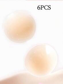 1 Pair/3pcs Invisible Breathable Silicone Nipple Cover Pasties, Strapless Backless Bra Petals For Wedding Dress, Washable With Packaging - Multicolor - View 12