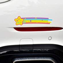 1 Stück Regenbogen & Herz Pfötchen Leuchtaufkleber, Kollisionswarnung Aufkleber für Elektrofahrrad, Motorrad, Auto, Fahrrad, bunter Aufkleber - 1 Stück - Übersicht 1