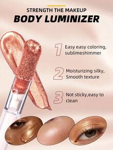 USHAS 多用途高光液，面部及身体提亮液，修容提亮三效合一，轻盈不卡粉，打造透亮光泽，全身均可使用 - #05 - 查看 3