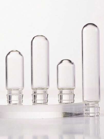 1/5/10/50/100pcs Transparent Travel Containers, 2ml With Flip Cap, Portable Glass Bottles For Storing Lotions And Cleansers