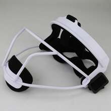 EPICFEAT - Professional Defensive Softball Outfielder Mask Baseball Softball Protective Mask Teenager - Adult Wide Vision - Lightweight Comfortable - Durable Softball Mask - White - View 2