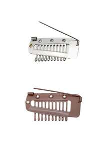 50PCS/20PCS/15PCS/10PCS/6PCS Hot Selling Clips Hat Veil Scarf Fixing Clips Wig Hairpiece Elastic BB Clips - Silver - View 2