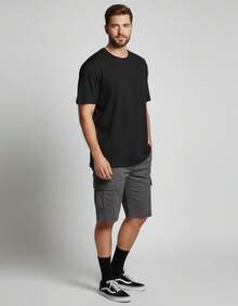 Kit 04 Men's Oversized T-Shirt High Neck Malhão Premium Fabric - 黑色 - 查看 3