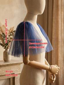 2pcs Elegant Shiny Women Shawl, Suitable For Dresses, Formal Events And Parties, Fashion Capelet - Multicolor - View 13