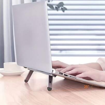Foldable & Adjustable ABS Portable Computer Stand, Enhances Cooling And Ergonomic Design
