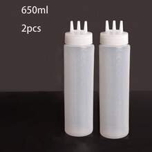 1/2/3pcs Multi-Purpose Kitchen Squeeze Bottles, 3-Hole Design With Measurement Markings - Durable PE Material, Great For Sauces, Condiments And Baking - Includes White, Red And Amber Nozzles, Condiment Dispenser | Modern Kitchenware | Semi-Transparent Material, Soy Sauce Squeeze Bottle Kitchen Essentials - White - View 17