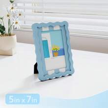 1pc Wavy Photo Frame With MDF Board And Tempered Glass Panel, Artistic Creative Home Decor, Colorful Wavy Design, 4 Standard Sizes 4x6 Inch, 5x7 Inch, 8x10 Inch, 11x14 Inch, Modern Fashion Interior Decoration, Fun Photo Frame (Random Photo Paper) - 1PC - View 18