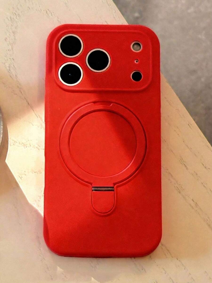 Magnetic Wireless Charging Soft Silicone Protective Case For IPhone 17 Air 17 16 15 14 13 12 11 Pro Max 16e - Red - View 1