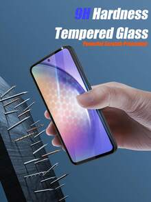 Black Android Phone Screen Protector 5pcs Precise Fit Silk-Screened High-Definition Tempered Glass Screen Protector Set Compatible With Samsung Galaxy Devices Featuring A Fine Silk-Screen Black Border Full-Screen Coverage No Peeling No Dust Entry No Screen Bulge High-Definition High-Transparency Material Retains The Original Screen's Color And Clarity Mother's Day Gift - Clear - View 4