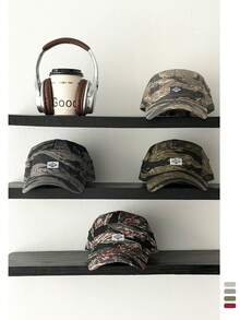 Mũ lưỡi trai bóng chày kiểu quân đội, nhanh khô, họa tiết rằn ri Mỹ cổ điển - Mũ thời trang đường phố - Họa tiết rằn ri nhãn đen - Xem 4