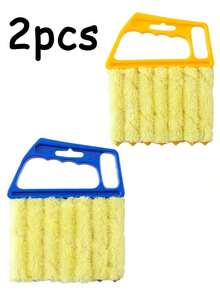 2pcs/Set Handheld Blind/Car Window Cleaner, Vent Cleaner, Curtain Cleaning Brush With Removable Microfiber Cover, Convenient Cleaning For AC, Car Vents, Fan Slots, Suitable For Home, School, Hotel, Christmas Cleaning Tool (Optional 2pcs/1pc), Cleaning Supplies, Kitchen Essential - A - View 19