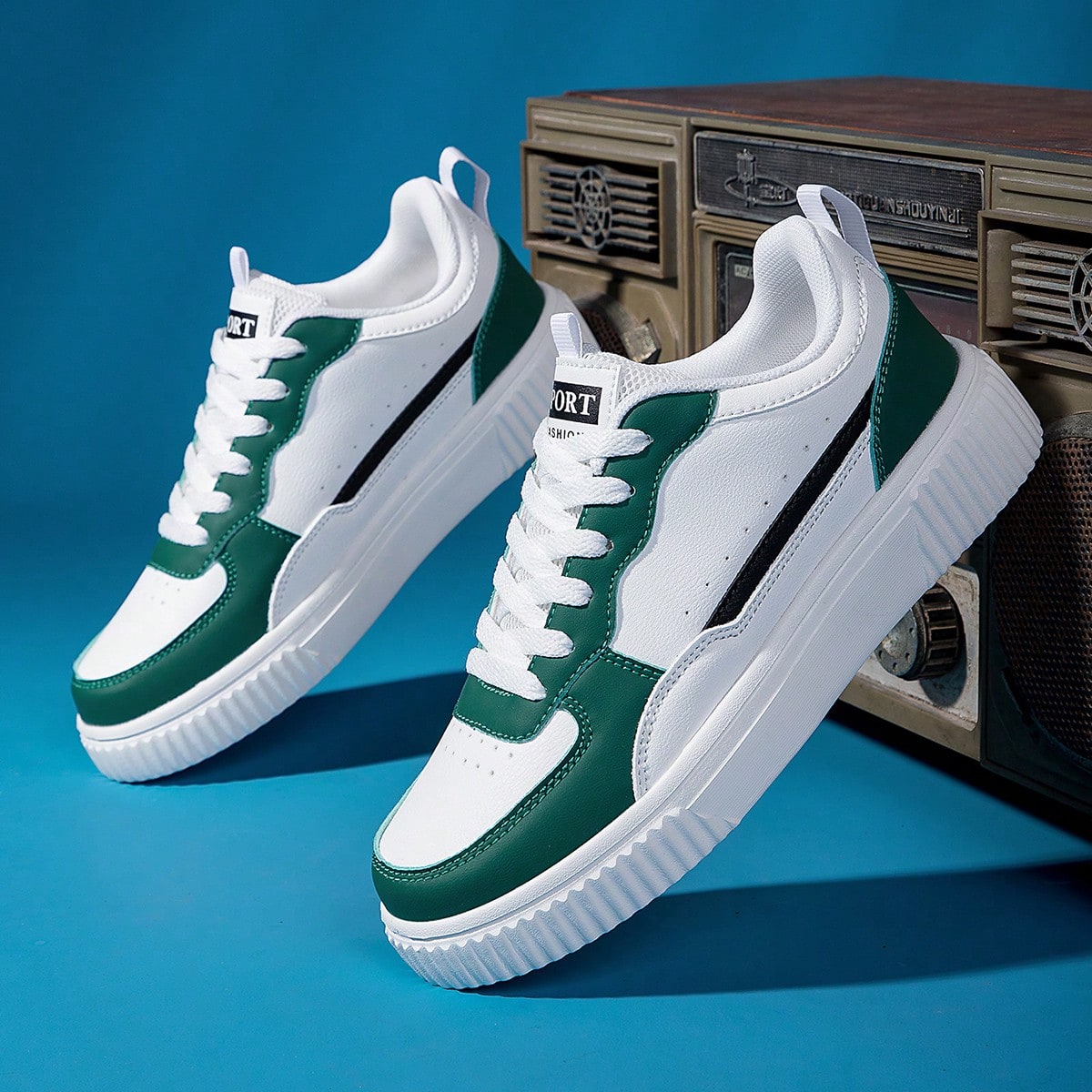 Nuevos zapatos deportivos casuales de caña baja, zapatillas unisex de suela gruesa versión coreana, calzado ligero de ocio diario