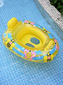 1pc Kids Inflatable Swimming Pool Seat Ring, Cute Floating Seat Ring, Swimming Ring, Infant Underarm Floating Ring, Summer Swimming - Multicolor - View 6
