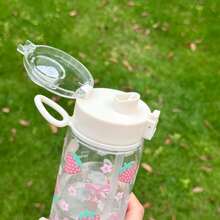 Cốc nắp lật hình nơ dâu tây - 400ml/600ml/800ml, Cốc cà phê/nước ép/sữa lắc tiện dụng cho mùa hè, Thích hợp cho gia đình, nhà bếp, hoạt động ngoài trời, quà tặng sinh nhật, Lễ Tạ ơn, dã ngoại mùa xuân. - Nhiều màu - Xem 8