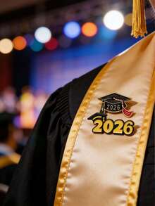 2026届毕业珐琅徽章，1枚，毕业证书帽胸针，毕业典礼礼服绶带背景装饰，学生礼物 - 多色 - 查看 3