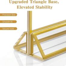 3 件装金色亚克力相框，双面金色 T 型 5x7 英寸（13x18 厘米）亚克力标牌架，适用于菜单架、婚礼桌号牌、家居相框、活动展示等。 - T-Gold - 查看 5