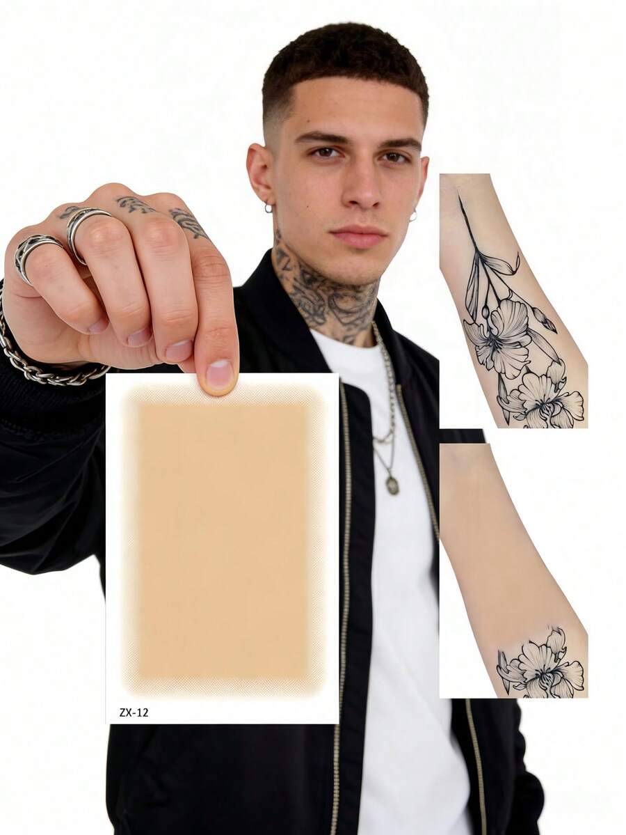 5/30/50/100/200pcs Tattoo Cover Up Patch, Unscented, Invisible Waterproof, Light, Natural Looking, Without Battery, Use Without Electricity, For Cover Up Tattoos And Sca - Apricot - View 1