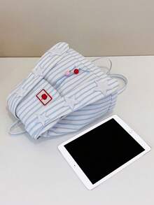 新款夏季可爱兔耳包大容量背包通勤包时尚女童书包 - 藍色 - 查看 3