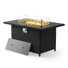 GartistGo Propane Gas FirePit Table With Tempered Glass Wind Guard For Outside Garden Backyard - Regular - View 9