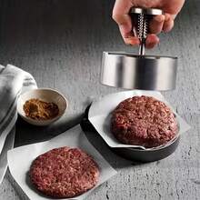 SOKANY 11厘米大号汉堡肉饼制作器，可调节汉堡压模，304不锈钢不粘汉堡压模，适用于牛肉、汉堡以及烹饪、烧烤和自制汉堡，理想的厨房工具 - 查看 10