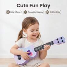 Kids Ukulele Toy, Baby Enlightenment Musical Instrument, Mini Ukulele, Cartoon Playable Mini Guitar, Baby Early Education Simulation Musical Instrument, Beginner Small Guitar, Girls Pink Heart Ukulele, Parent-Child Interactive Music Toy, Children's Birthday Holiday Educational Music Gift - Multicolor - View 6