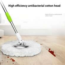 3 Pack Mop Head Replacement Spin Mop Replacement Head Microfiber Spin Mop Refills Easy Cleaning Round Shape Standard Size - 3pcs - 查看 6