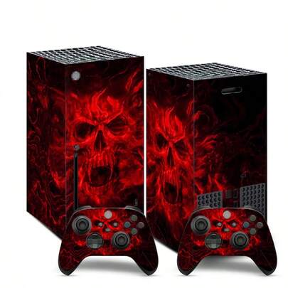 1 Set Printed Skin Stickers For Xbox Series X, Non-Slip Durable Scratch-Resistant Protective Decal For Game Console Handle, Creative Personalized Decoration