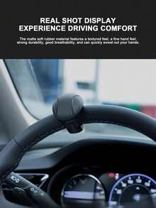 Núm xoay vô lăng bằng silicon xoay 360° - Chống trơn trượt, thao tác bằng một tay, phù hợp với mọi loại xe, màu đen - Nhiều màu - Xem 3