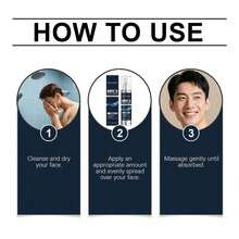 Men's deep moisturizing cream, facial aftershave care, moisturizing and refreshing, non-greasy, multi-purpose cream for eyes - por defecto - Ver 6