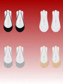8pcs/4pcs/1 Pair Delicate Invisible Strap Loafer Socks, Balancing Aesthetics And Practicality In Low-Cut Socks - Multicolor - View 10
