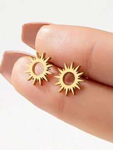 Flower Drop Earrings Valentines,Mom,Mother,Mother's Day,Gift - Vàng - Xem 9