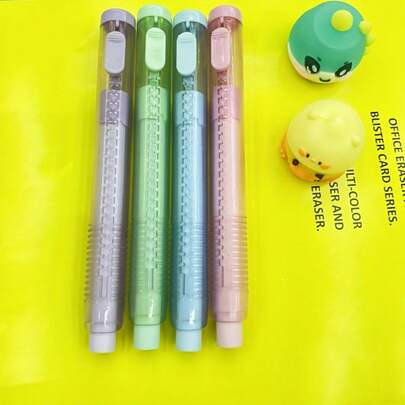 4 قطع من الممحاة متعددة الوظائف، يمكن الرسم والمسح من زوايا متعددة، لوازم مكتبية متينة