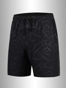 Quần short thể thao nam mùa hè mới, thiết kế in họa tiết thời trang, nhẹ, thoáng khí, nhanh khô, thích hợp mặc đi biển. - màu đen - Xem 1