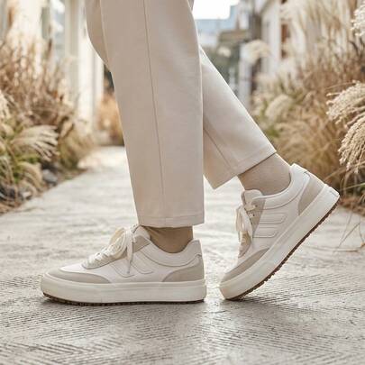 Tenis Blancos para Mujer Tenis de Mujer Casuales Zapatos para Mujer Zapatillas Deportivas de Lona y PU con Suela de Goma Antideslizante Calzado de Corte Bajo con Plataforma y Cordones Transpirables Cómodos Suaves para Caminar Estilo Casual de Moda Urbana Versátil y Elegante Calzado Femenino para Diario