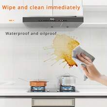 1片厨房防油贴纸 - 无胶静电型 / 厨房专用透明防污墙贴 / 耐热、防溅、防污、防油厨房墙面保护膜，高清透明防水防油保护膜，耐热、防水、易清洁墙纸 - 查看 7