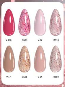 VOKY 4件套凝胶指甲油套装 - 需配合LED灯使用。持久美甲，沙龙品质，高光泽效果。包含美甲师用品。一瓶， - 彩色 - 查看 3