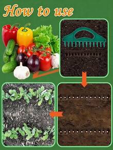 1pc Handheld Seed Planter, Gardening Tool For Efficient Planting, Seeding And Transplanting - 1Pc Green - View 7