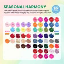 Beetles 55 Colors Spring Gel Nail Polish Set - Vibrant Holiday Kit With Base, Glossy & Matte Top Coat, UV LED Soak Off, Red Brown Pink Green Blue, Easter Gifts For Women - 70 PCS 60 Colors Seasonal Harmony - 查看 2