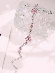 1 pieza Pulsera de Sakura rosa dulce y de moda con diamante de imitación, adecuada para uso diario, festivales y fiestas de mujeres - Multicolor - Ver 8