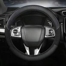 A Steering Wheel Cover Made Of Mesh And Carbon Fiber Faux Leather, Suitable For Most Car Models, Without An Inner Ring, And Usable In All Seasons - Multicolor - View 13