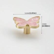 蝴蝶形橱柜把手，金色装饰门把手，单孔抽屉拉手，适用于厨房家具五金 - 蝴蝶 - 查看 17