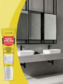 Bột trét nhựa thép, dùng trong gia đình, nhà bếp, phòng tắm, nhà vệ sinh, sửa chữa vết nứt, kết dính, chống thấm, chống nấm mốc, vật liệu bịt kín, chất trám, keo dán kính, keo chà ron gạch phòng tắm, keo bịt kín nhà vệ sinh. - Bột trét nhựa - Xem 11