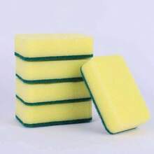 Bộ nhiều miếng bọt biển cọ rửa dày hai mặt, dùng để rửa chén bát, tẩy dầu mỡ mà không làm trầy xước nồi niêu xoong chảo, và có thể tái sử dụng để làm sạch gạch lát phòng tắm. - Nhiều màu - Xem 6